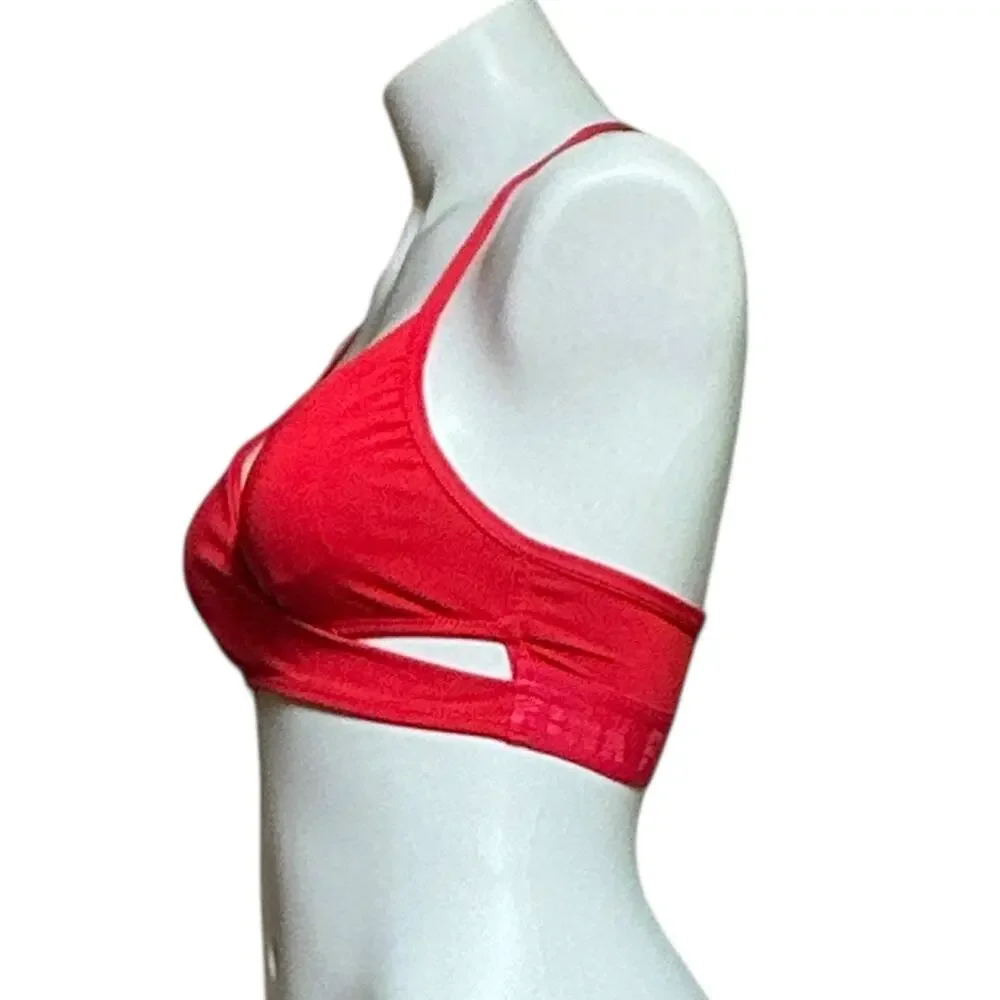Victoria's Secret Pink Racerback Criss-Cross Front Bikini Top Red XXS